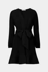 Liv Pleated Dress Black | Milly Women