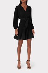 Liv Pleated Dress Black | Milly Women