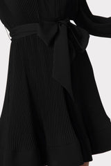 Liv Pleated Dress Black | Milly Women