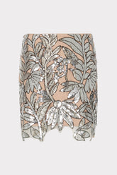 Kristina Sequin Lace Skirt Silver | Milly Women