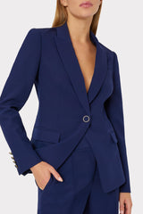 Avery Cady Blazer Navy | Milly Women