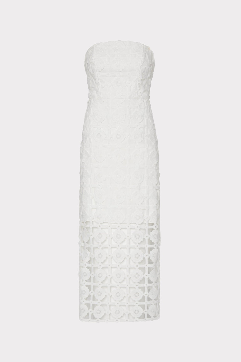 Kait Tile Lace Dress White | Milly Women