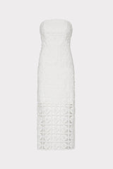 Kait Tile Lace Dress White | Milly Women