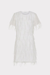 Rana Feather Dress White | Milly Women