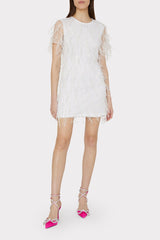 Rana Feather Dress White | Milly Women