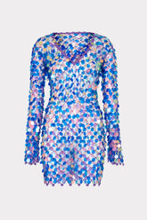 Sequin Crochet Mini Dress Purple | Milly Women
