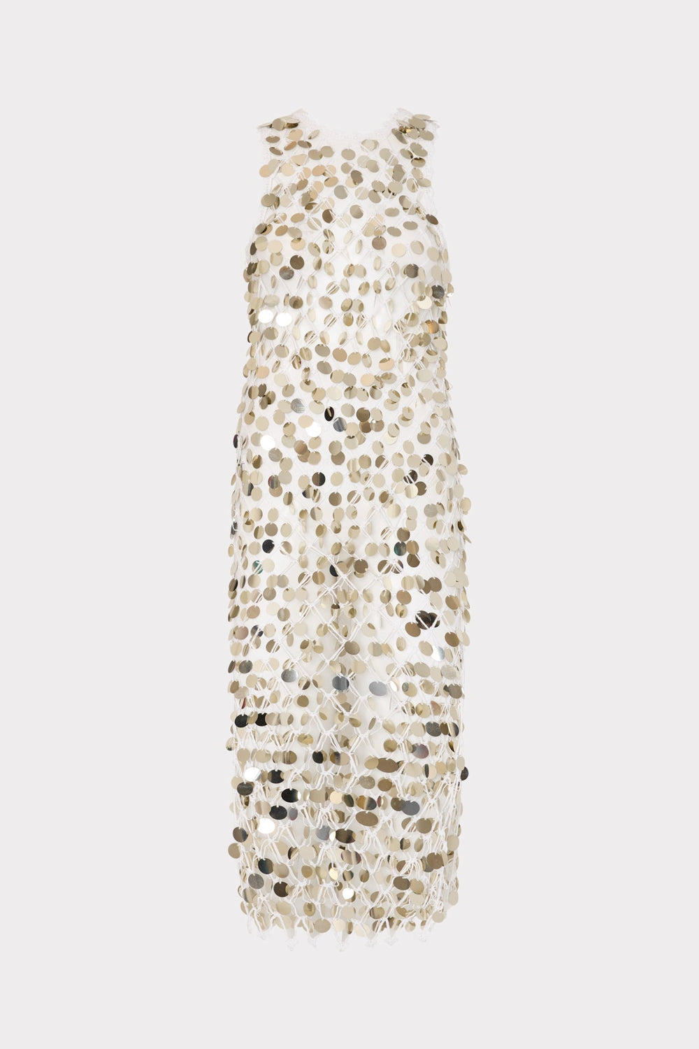 Sequin Crochet Midi Dress Ecru | Milly Women