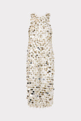 Sequin Crochet Midi Dress Ecru | Milly Women