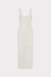 Bubble Pointelle Knit Midi Dress Ecru | Milly Women