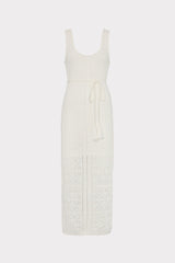 Bubble Pointelle Knit Midi Dress Ecru | Milly Women
