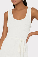 Bubble Pointelle Knit Midi Dress Ecru | Milly Women