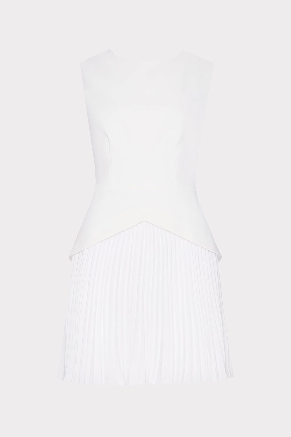 Haddy Pleated Mini Dress Ecru | Milly Women