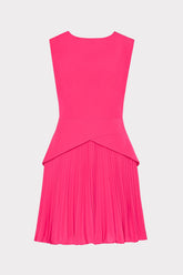 Haddy Pleated Mini Dress Pink | Milly Women
