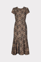 Tahlia Rose Mesh Embroidered Dress Black | Milly Women