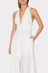 Catarina Poplin Maxi Dress White | Milly Women