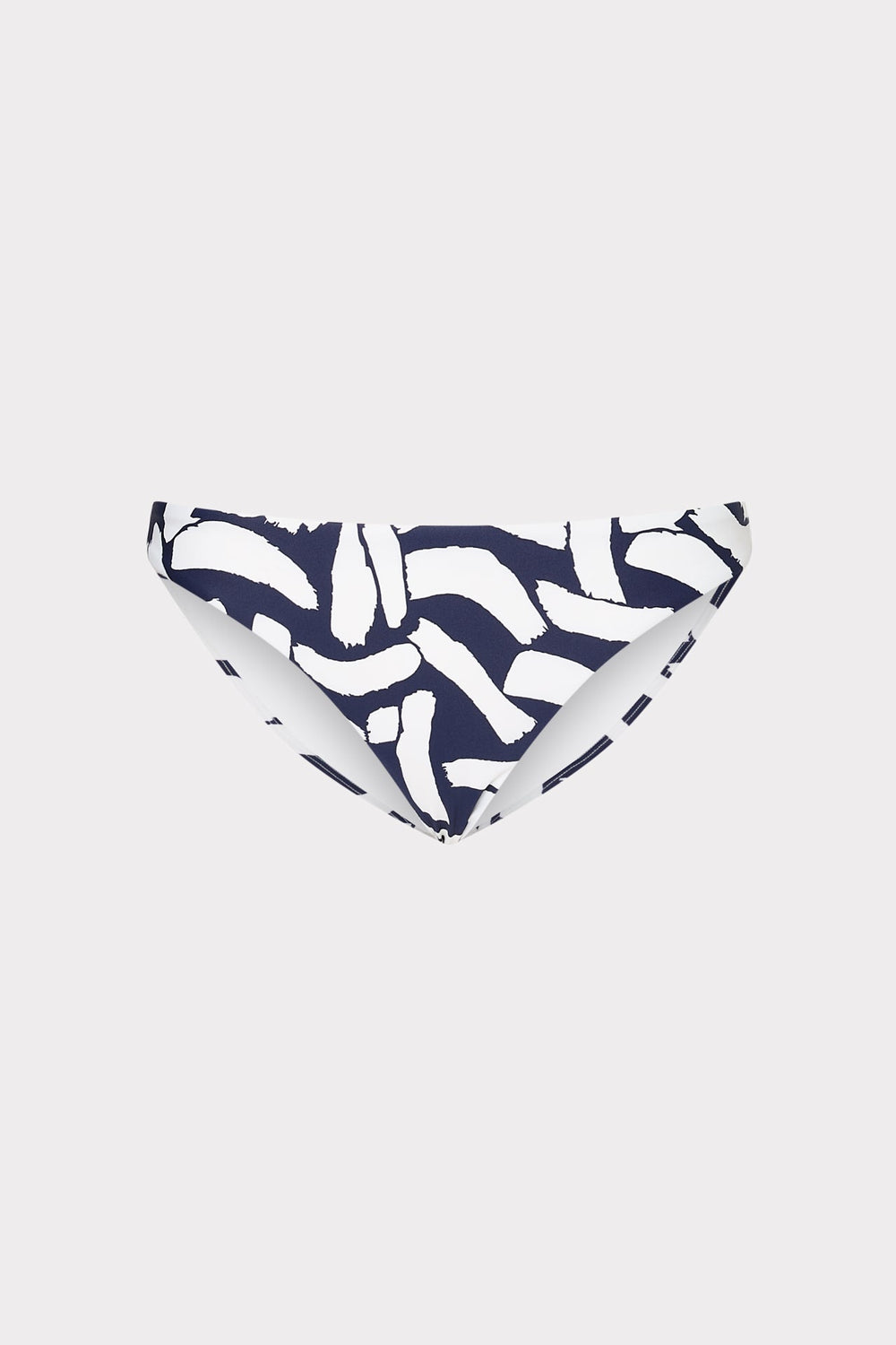 Margot Italian Graphic Brushstroke Bikini Bottom Navy/Ecru | Milly Women