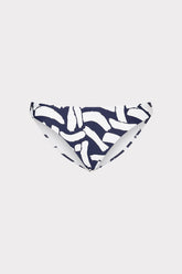 Margot Italian Graphic Brushstroke Bikini Bottom Navy/Ecru | Milly Women