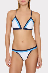 Positano Color Block Bikini Top Navy Multi | Milly Women