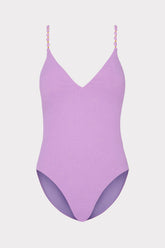 Cannes Beaded Strap One Piece Purple | Milly Women