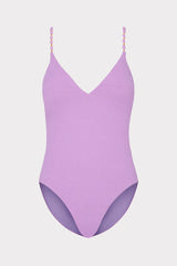 Cannes Beaded Strap One Piece Purple | Milly Women
