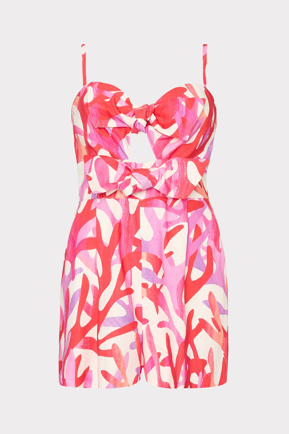 Anya Under The Sea Linen Romper Pink Multi | Milly Women