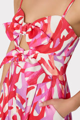 Anya Under The Sea Linen Romper Pink Multi | Milly Women