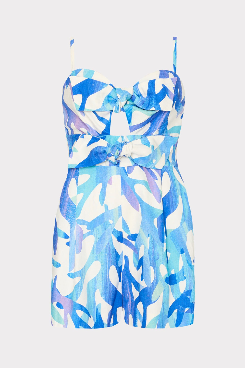 Anya Under The Sea Linen Romper Blue Multi | Milly Women