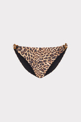 Niki Leopard O-Ring Bikini Bottom Multi | Milly Women