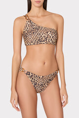 Niki Leopard O-Ring Bikini Bottom Multi | Milly Women