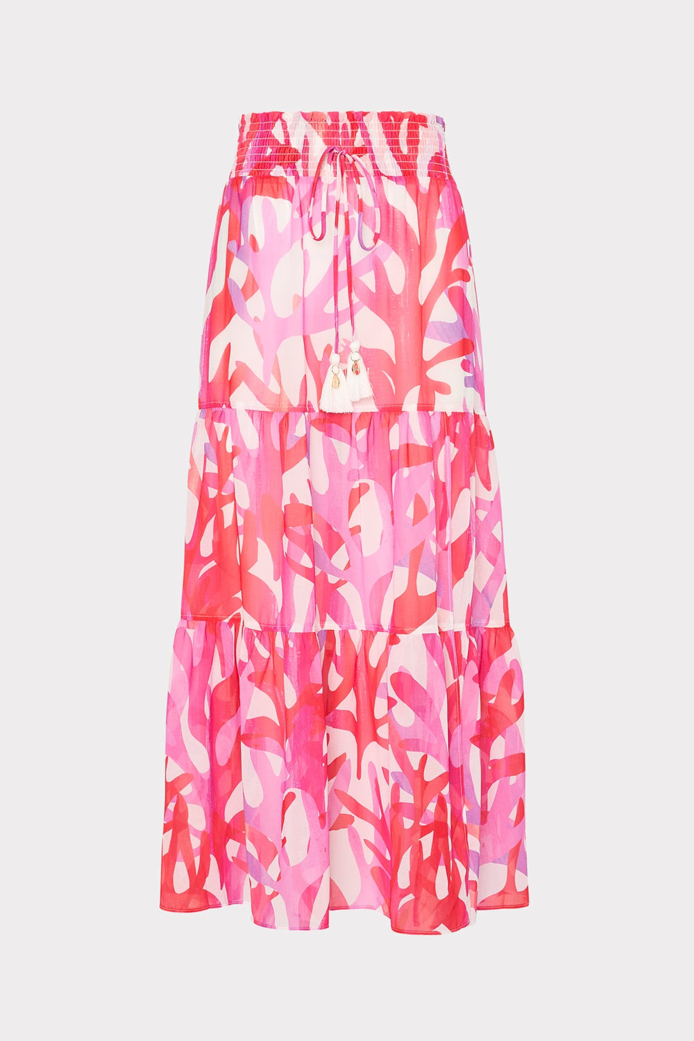 Jem Under The Sea Tiered Chiffon Skirt Pink Multi | Milly Women