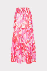 Jem Under The Sea Tiered Chiffon Skirt Pink Multi | Milly Women