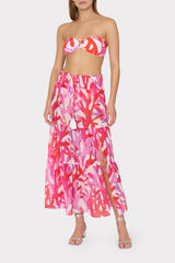 Jem Under The Sea Tiered Chiffon Skirt Pink Multi | Milly Women