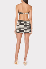 Jessie Barcelona Shimmer Puzzle Swim Skirt Ecru/Black | Milly Women