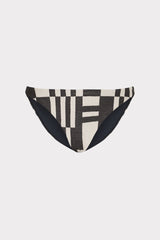 Margot Barcelona Shimmer Puzzle Bikini Bottom Ecru/Black | Milly Women