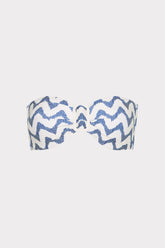 Margot Barcelona Chevron Bandeau Top White/Blue | Milly Women