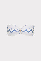 Margot Barcelona Chevron Bandeau Top White/Blue | Milly Women