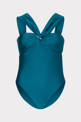 Betsy Bandeau One Piece Dark Teal | Milly Women
