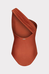 Sam Gloss One Shoulder One Piece Copper | Milly Women