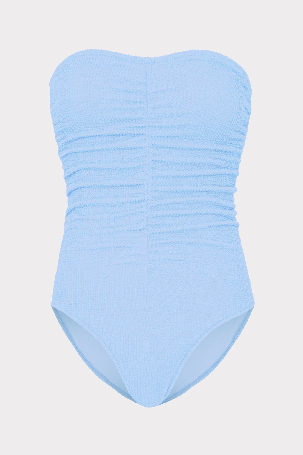 Textured Ruched One Piece Light Blue | Milly Women