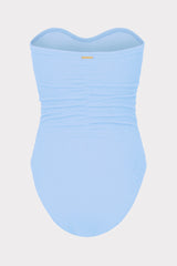 Textured Ruched One Piece Light Blue | Milly Women