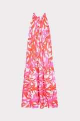 Under The Sea Halter Maxi Cover-Up Dress Pink Multi | Milly Women