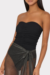 Metallic Mesh Sarong Black | Milly Women
