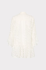 Vierra Zebra Burnout Cover-Up Dress White | Milly Women