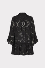 Vierra Black Rose Burnout Cover-Up Dress Black | Milly Women