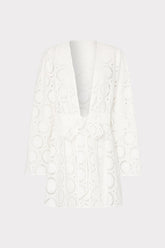 Jessie Geo Eyelet Cover-Up White | Milly Women