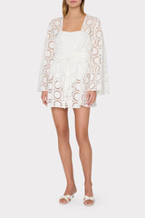 Jessie Geo Eyelet Cover-Up White | Milly Women