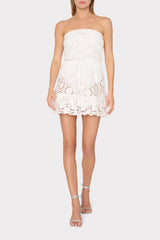 Verity Geo Eyelet Cover-Up Dress White | Milly Women