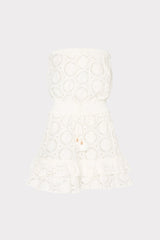Verity Geo Eyelet Cover-Up Dress White | Milly Women