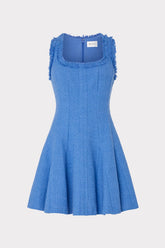 Juniper Boucle Mini Dress Blue | Milly Women