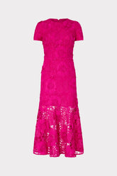 Tahlia Lace Dress Fuchsia | Milly Women